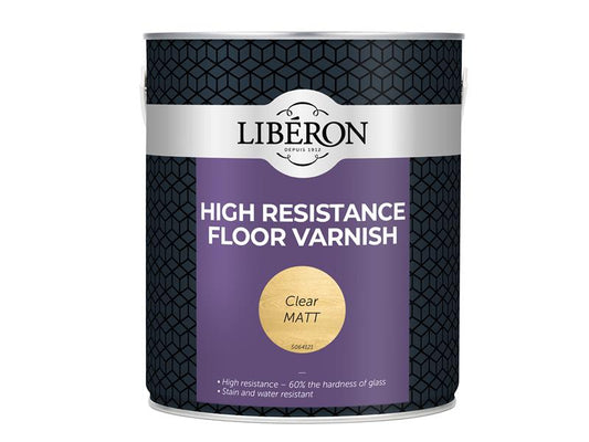 Liberon High Resistance Floor Varnish Clear Matt 2.5 litre LIBHRFVCM25L