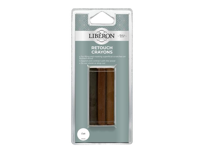 Liberon Oak Retouch Wood Filler Crayons 3 Pack Nail Holes & Worm Holes LIBRCON