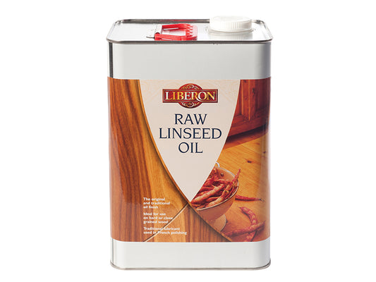 Liberon Raw Linseed Oil 5 litre LIBRLO5L