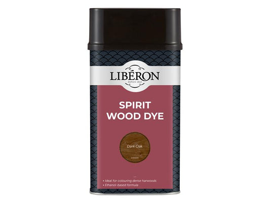 Liberon Spirit Wood Dye Dark Oak 1 litre Easy To Apply LIBSDDO1LN