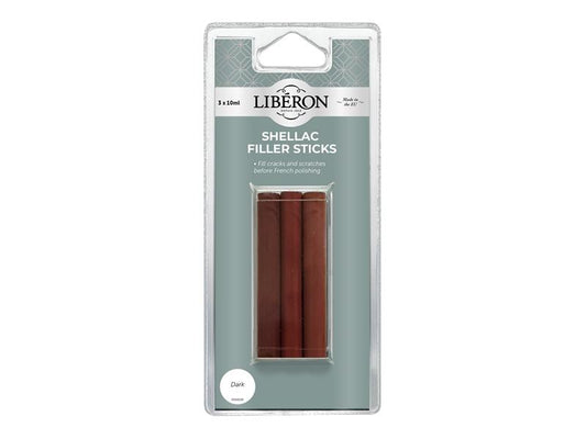Liberon Shellac Filler Sticks Dark (3 Pack) LIBSFSDN