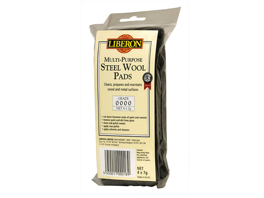 Liberon Steel Wool Grade 0000 (4x7g) LIBSW00007G