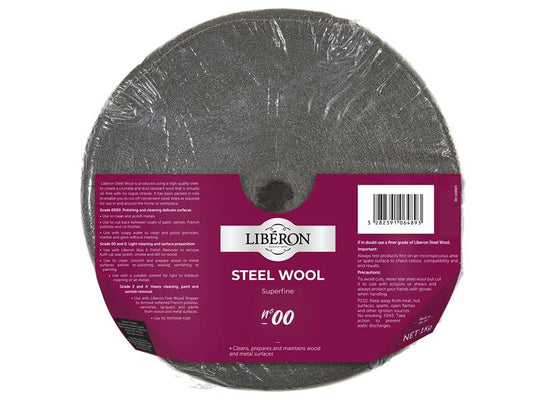 Liberon Steel Wool Grade 00 Super Fine 1kg LIBSW001KGN