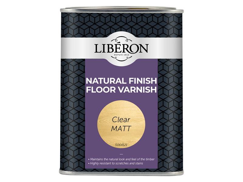 Liberon Natural Finish Floor Varnish Clear Matt 1 litre LIBVWNCM1LN