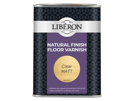 Liberon Natural Finish Floor Varnish Clear Matt 1 litre LIBVWNCM1LN