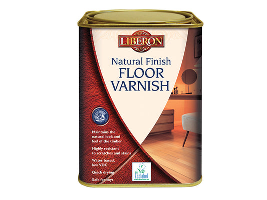 Liberon Natural Finish Floor Varnish Clear Matt 1 litre LIBVWNCM1L