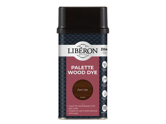 Liberon Palette Wood Dye Dark Oak 250ml LIBWDPDO250