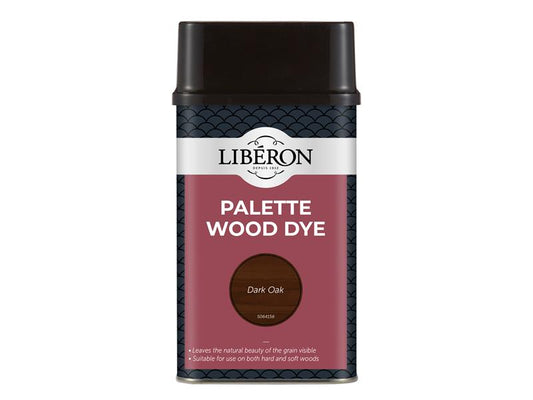 Liberon Palette Wood Dye Dark Oak 500ml Easy To Apply LIBWDPDO500N