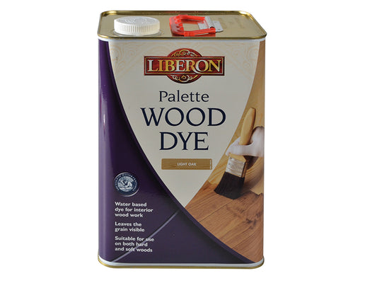 Liberon Palette Wood Dye Light Oak 5 litre LIBWDPLO5L