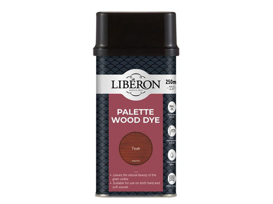 Liberon Palette Wood Dye Teak 250ml LIBWDPT250N