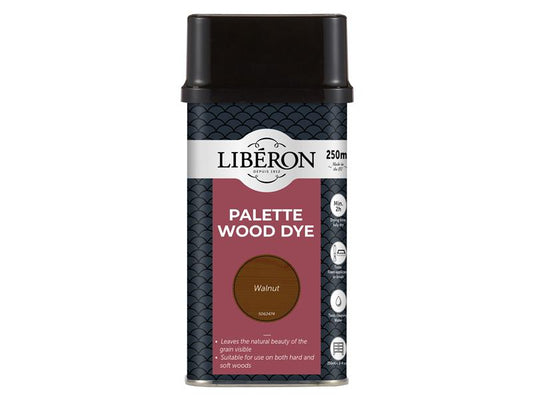 Liberon Palette Wood Dye Walnut 250ml LIBWDPW250N