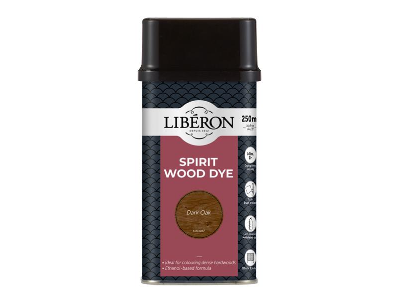 Liberon Spirit Wood Dye Dark Oak 250ml LIBWDSDO250