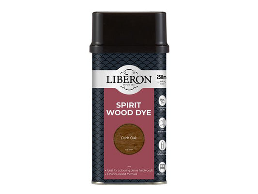 Liberon Spirit Wood Dye Dark Oak 250ml LIBWDSDO250