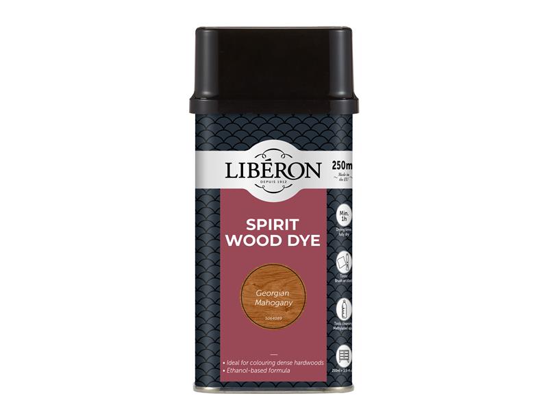 Liberon Spirit Wood Dye Georgian Mahogany 250ml Easy To Apply LIBWDSGM250N