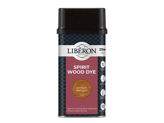 Liberon Spirit Wood Dye Georgian Mahogany 250ml Easy To Apply LIBWDSGM250N