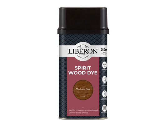 Liberon Spirit Wood Dye Medium Oak 250ml Easy To Apply LIBWDSMO250N
