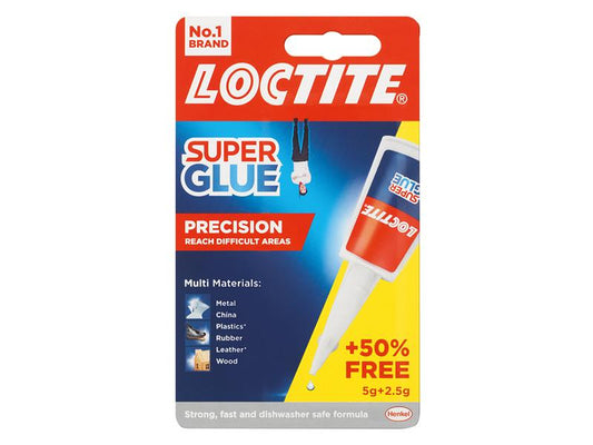 Loctite Super Glue Liquid, Precision Bottle 5g + 50% Free LOCSGL5GAVNR