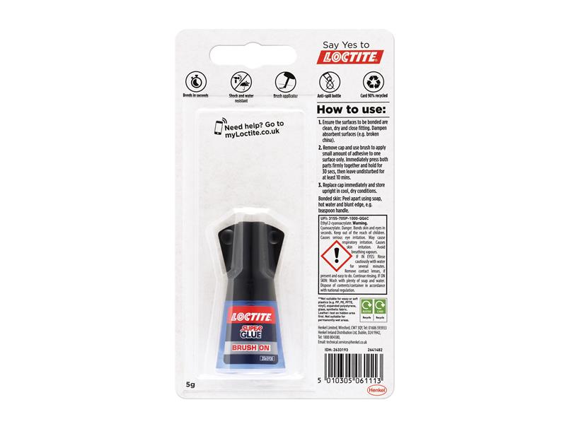 Loctite Super Glue Liquid, Brush Bottle 5g LOCSGLB5GNR