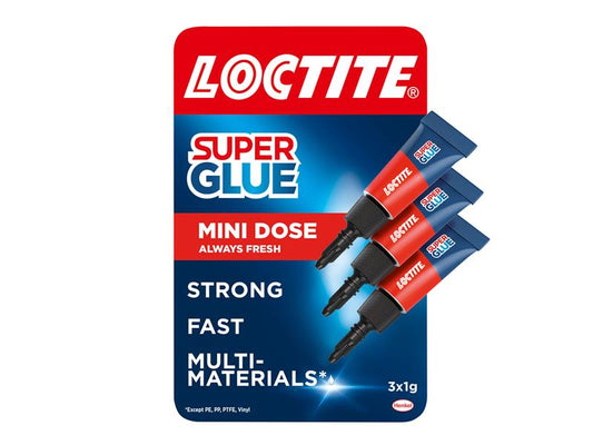 Loctite Superglue Mini Trio Tube 3 x 1g LOCSGMTN