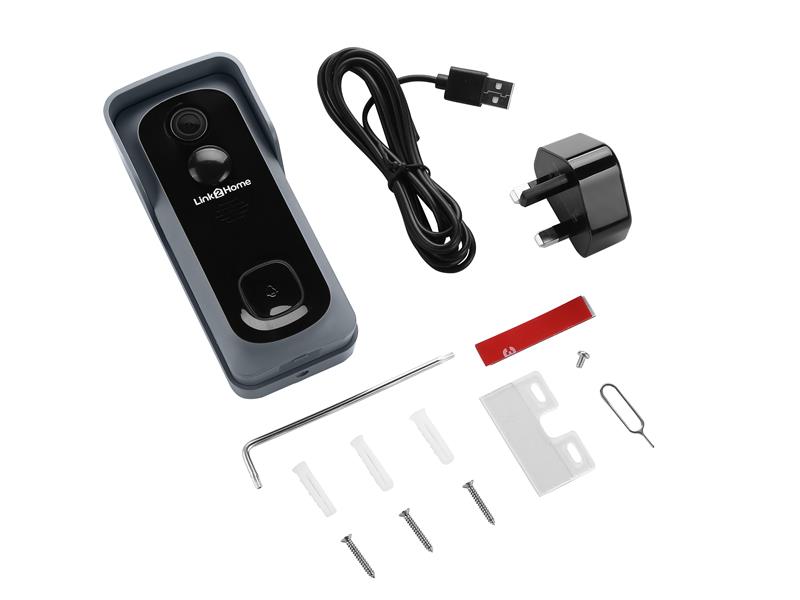 Link2Home Weatherproof (IP54) Battery Smart Doorbell LTHBELLB