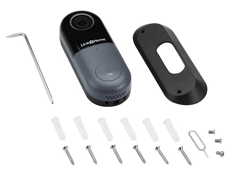 Link2Home Weatherproof (IP54) Smart Wired Doorbell LTHBELLW