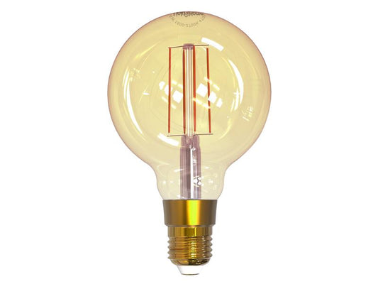 Link2Home Wi-Fi LED ES (E27) Balloon Filament Dimmable Bulb, White 470 lm 5.5W LTHFE27L6W