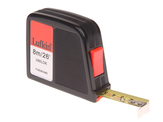 Crescent Lufkin® YU838CME Unilok Pocket Tape 8m/26ft (Width 19mm) LUFYU838
