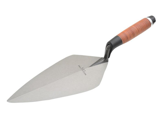 Marshalltown 34L Wide London Pattern Brick Trowel Leather Handle 11in M/T34L11