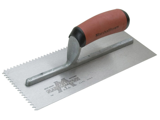 Marshalltown M701SD V 3/16in Notched Trowel DuraSoft® Handle 11 x 4.1/2in M/T701SD
