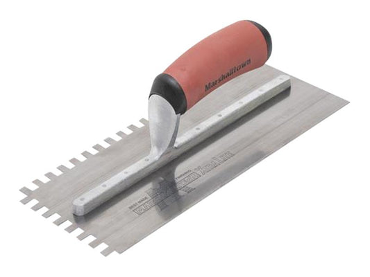 Marshalltown 10mm Stainless Steel Square Notched Trowel DuraSoft Handle M/TM5779SSDH
