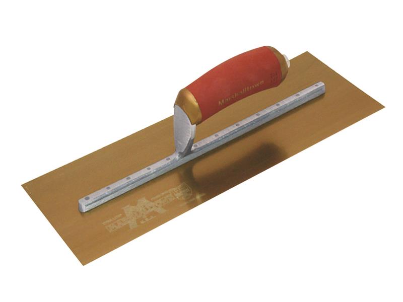 Marshalltown MPB13GSD Pre-Worn PermaShape® Finishing Gold S/S Trowel DuraSoft® 13 x 5in M/TMPB13GSD