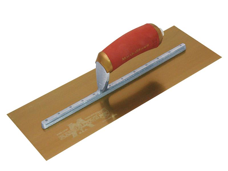 Marshalltown MPB145GSD Pre-Worn PermaShape® Finishing Gold S/S Trowel DuraSoft® 14 x 5in M/TMPB145GSD