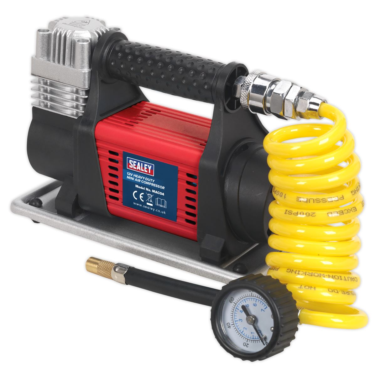 Sealey Tyre Inflator Mini Air Compressor 12V Heavy-Duty MAC04