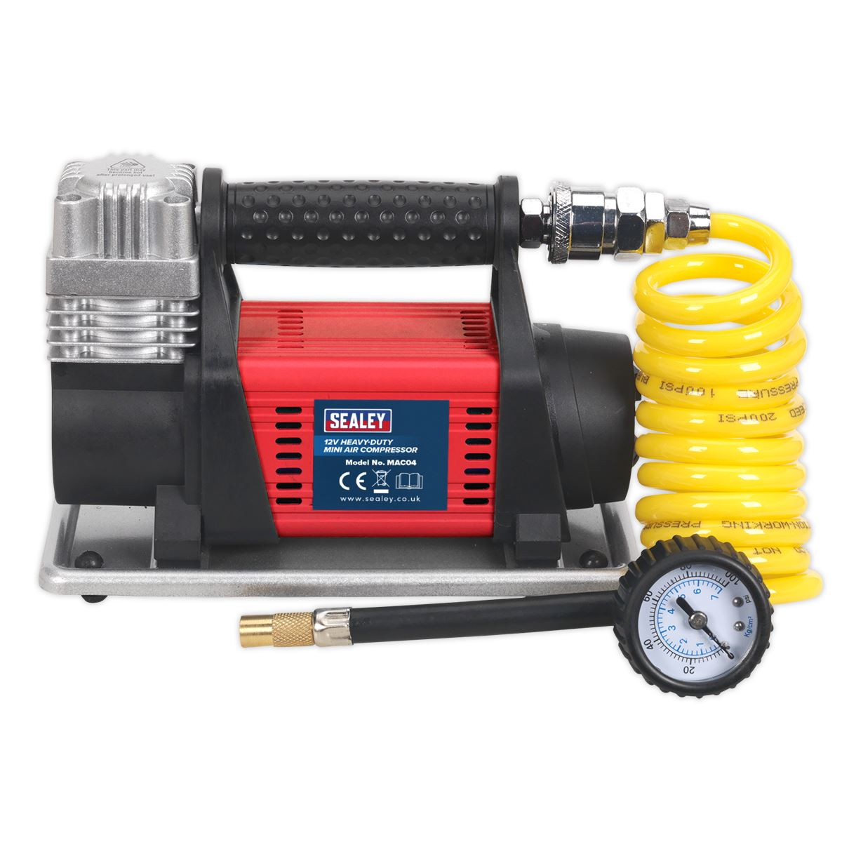 Sealey Tyre Inflator Mini Air Compressor 12V Heavy-Duty MAC04