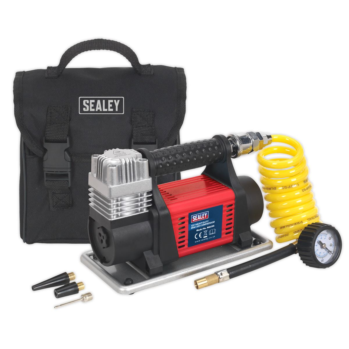 Sealey Tyre Inflator Mini Air Compressor 12V Heavy-Duty MAC04