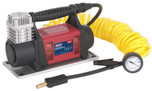 Sealey Tyre Inflator Mini Air Compressor 12V Heavy-Duty MAC06