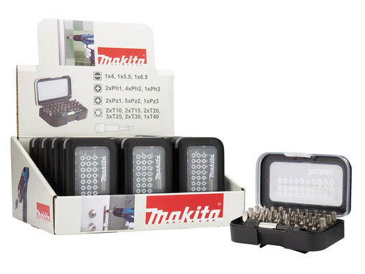 Makita D-30667 Bit Set, 31 Piece Counter Display of 12 MAKD3066712