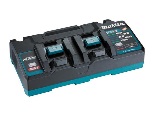 Makita Two Port Fast Battery Charger 110V Range 40V Cord 2m Type Li-ion DC40RA