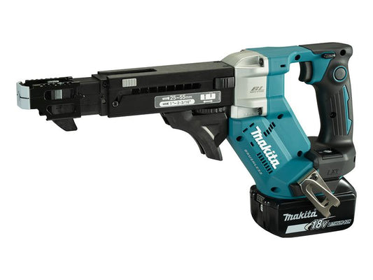 Makita LXT Auto Feed Screwdriver 18V 2 x 5.0Ah Li-ion Push Drive Tech DFR551RTJ