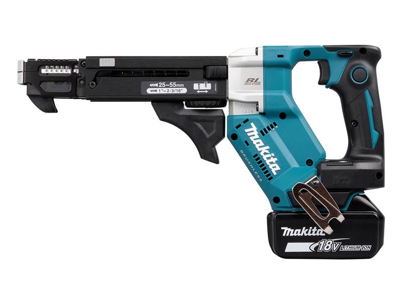 Makita LXT Auto Feed Screwdriver 18V 2 x 5.0Ah Li-ion Push Drive Tech DFR551RTJ