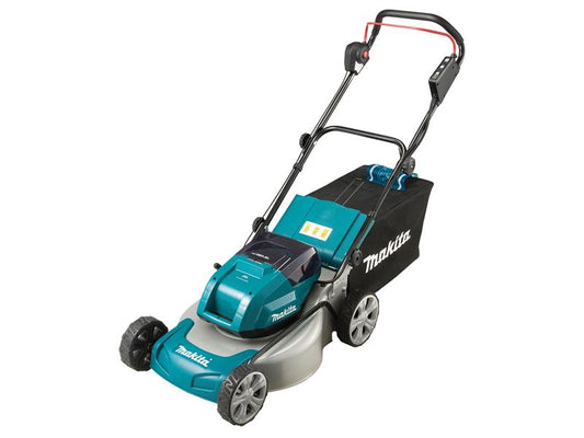Makita BL LXT Lawnmower 36V 2 x 18V 4 x 5.0Ah Li-ion Cutting Dia 46cm DLM460PT4
