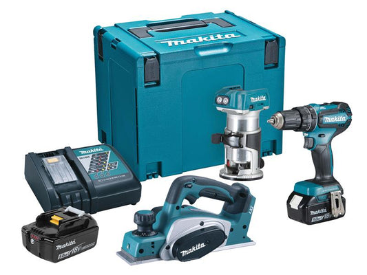Makita DLX3116TJ LXT Triple Kit 18V 2 x 5.0Ah Li-ion MAKDLX3116TJ