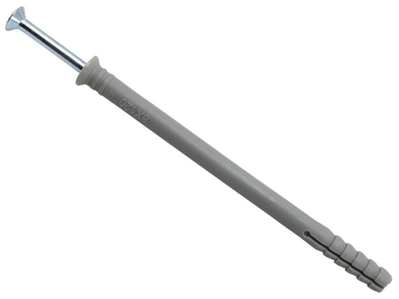 MASONMATE Nylon Hammer In Fixing 8 x 120mm Pack Of 50 MAMHF8120