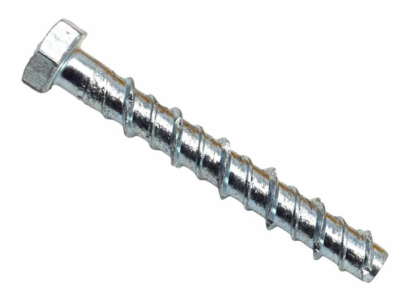MASONMATE Hex Head Concrete Screwbolt M6 x 50mm Box 100 MAMSBHM650