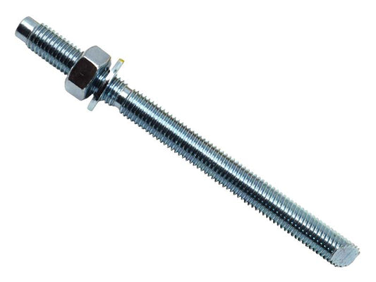 MASONMATE Zinc Plated Stud M12 x 160mm Pack 10 With A Nut And Washer MAMSTUDM12