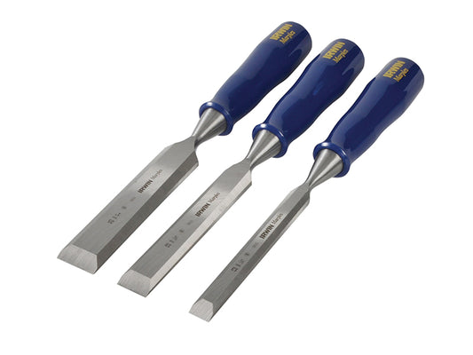 IRWIN® Marples® M444 Bevel Edge Chisel Blue Chip Handle Set, 3 Piece MAR444S3