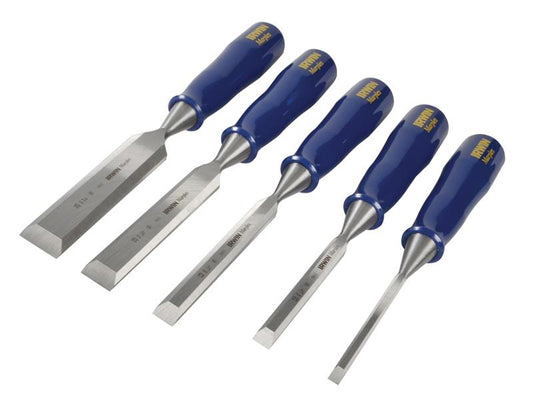 IRWIN Marples® M444 Bevel Edge Chisel Blue Chip Handle Set, 5 Piece MAR444S5