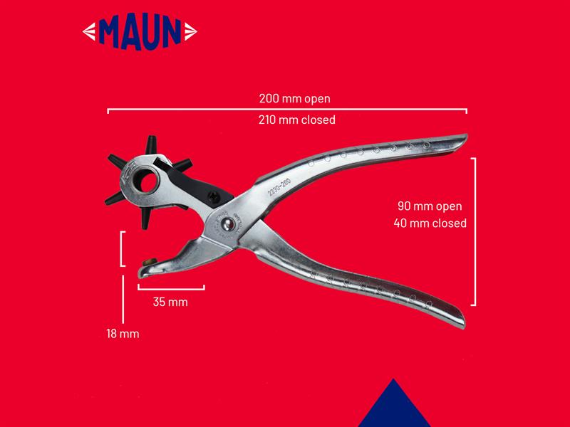 Maun Revolving Punch Pliers 200mm (8.1/4in) MAU2230200