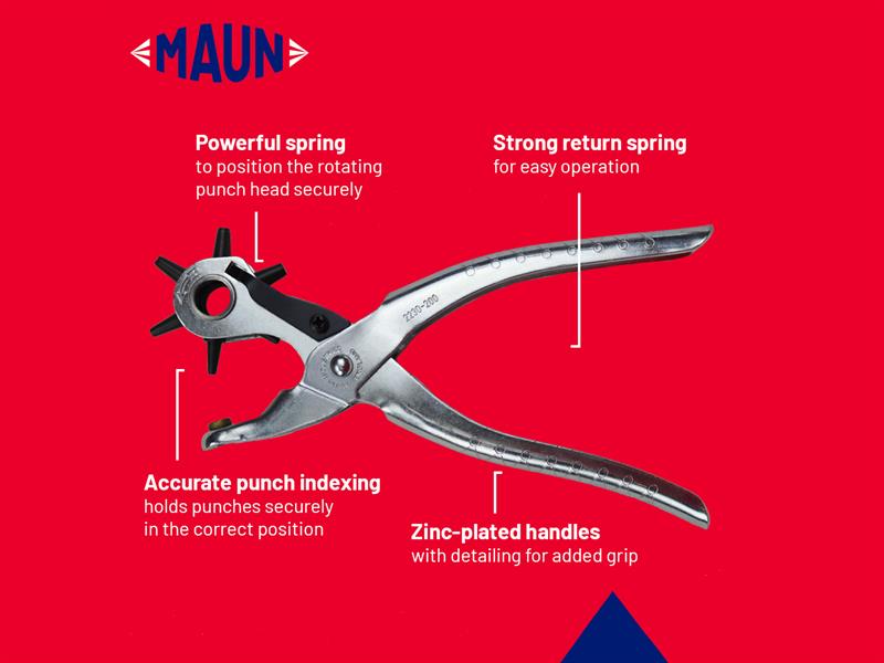 Maun Revolving Punch Pliers 200mm (8.1/4in) MAU2230200