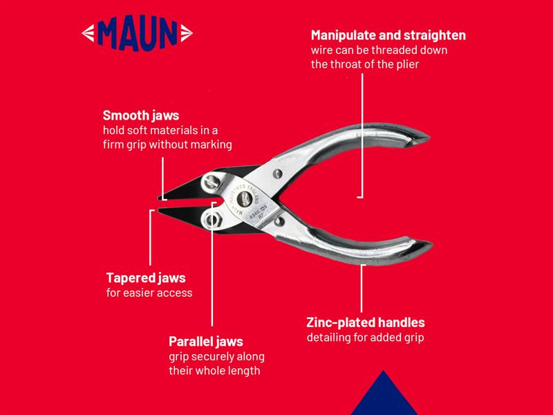 Maun Snipe Nose Pliers Smooth Jaw 125mm (5in) MAU4340125
